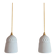 Paire de suspensions en verre blanc vintage