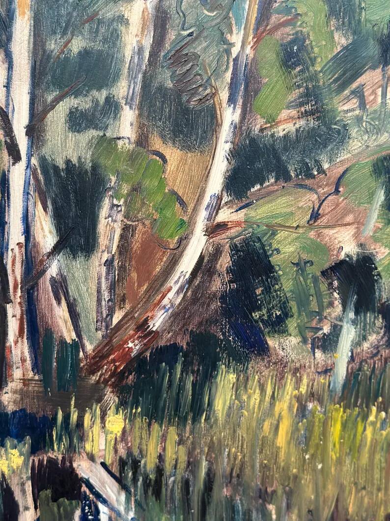 Original Swedish Oil on Panel – “Forest” by Arvid Herbert
