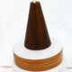 Suspension scandinave, verre opalin & bois