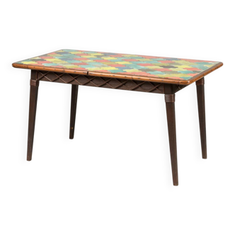 Table bois céramique année 60