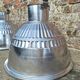 3 vintage industrial pendant lights, old workshop lighting fixtures