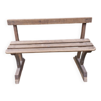 Banc ancien en bois, France XIXè s.