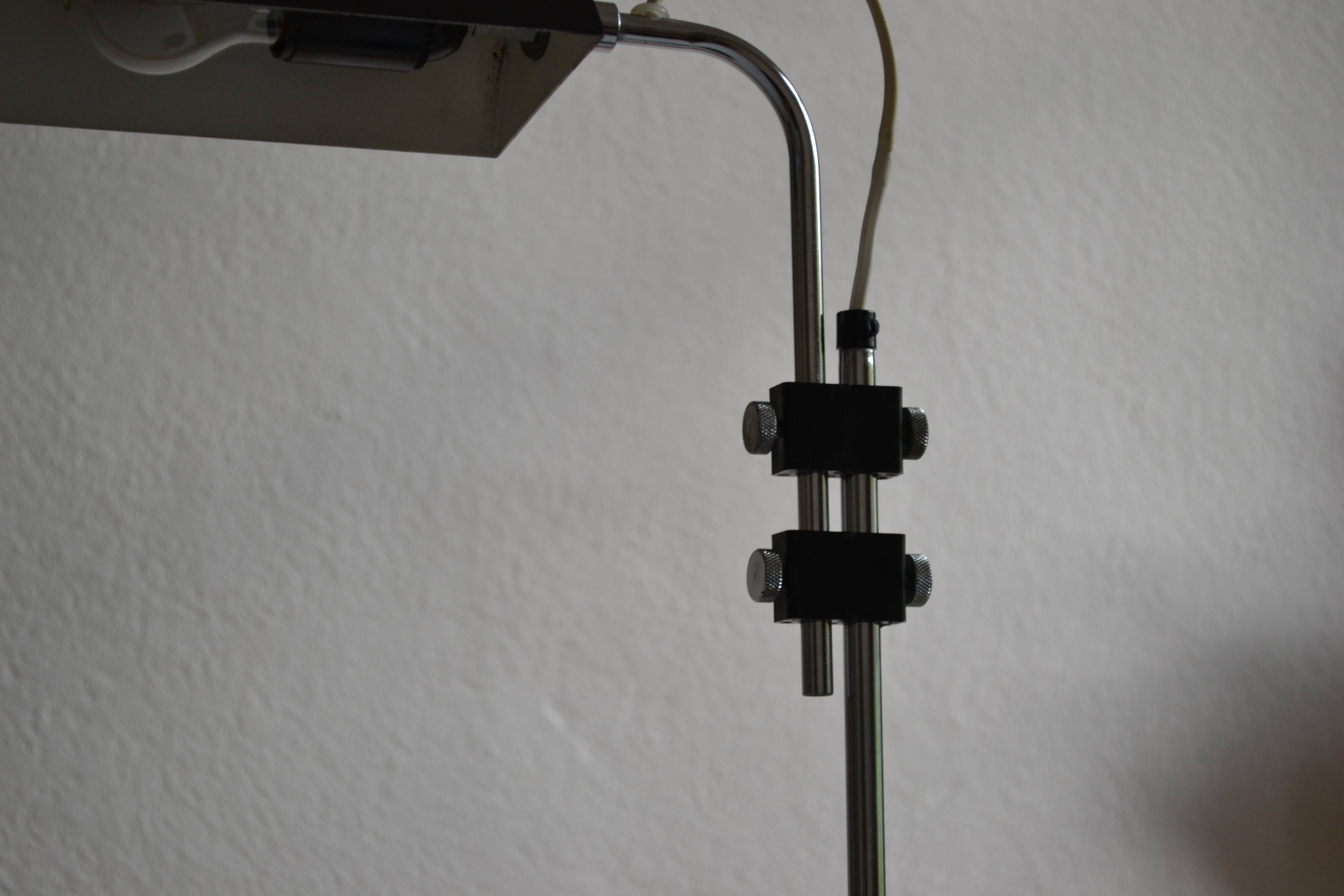 Vintage black modernist table lamp 50 1950 Bauhaus