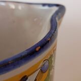 Angoulême earthenware pitcher "Le Renoleau" Moustiers decor