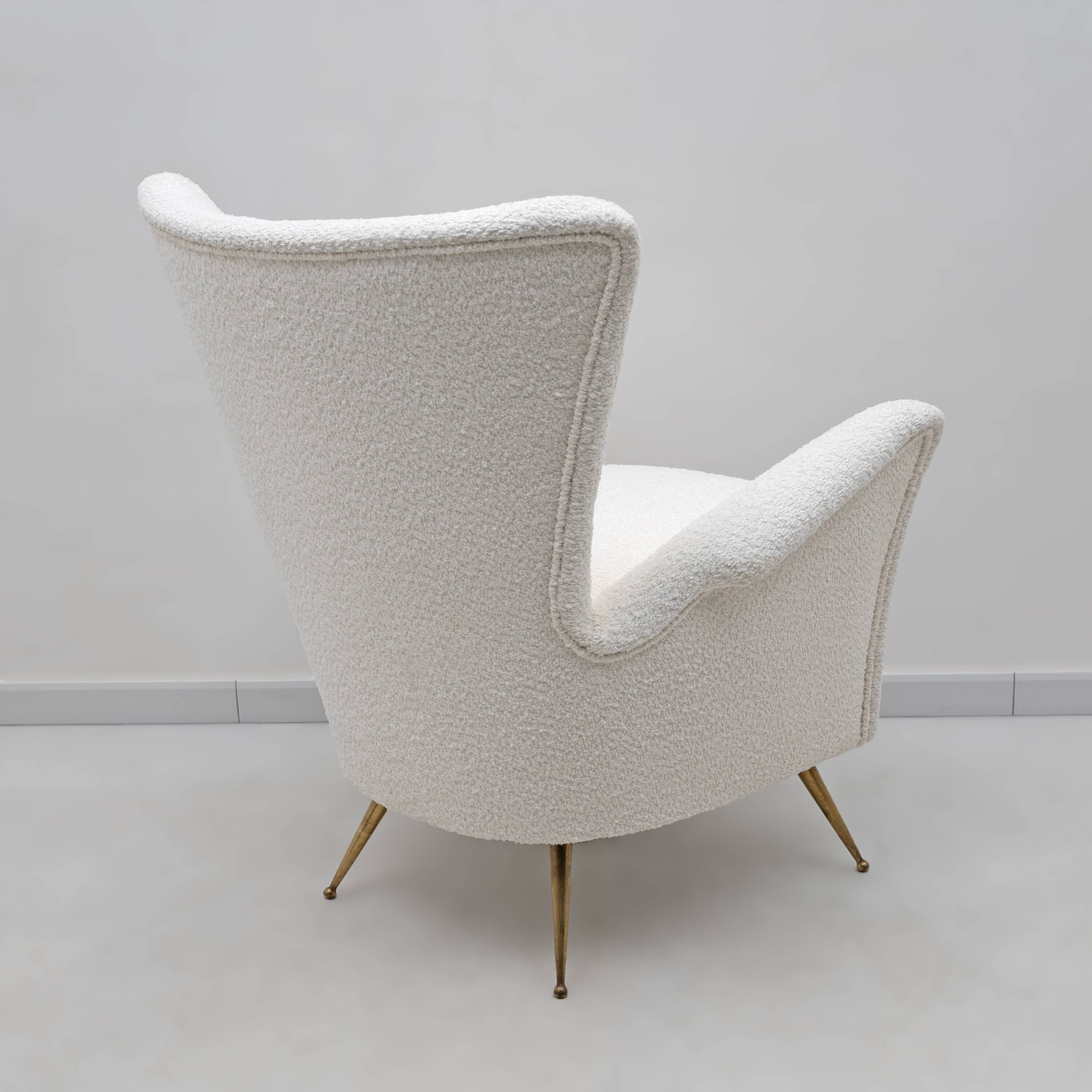 Art Dèco Italian Lounge Armchair from Hotel Bristol Merano, 50s
