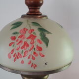 Brass and opaline lamp