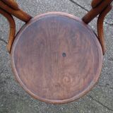 2 Bistro chairs with wooden seats, circa 1890 by Joseph Hofmann, Austria