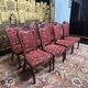 2x8 wooden and fabric chairs