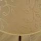Danish floor lamp with wood and metal base, botanical fabric shade, 1960s