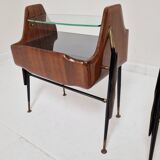 Ico Parisi Style Bedside Tables or Nightstands, Italy 1950's