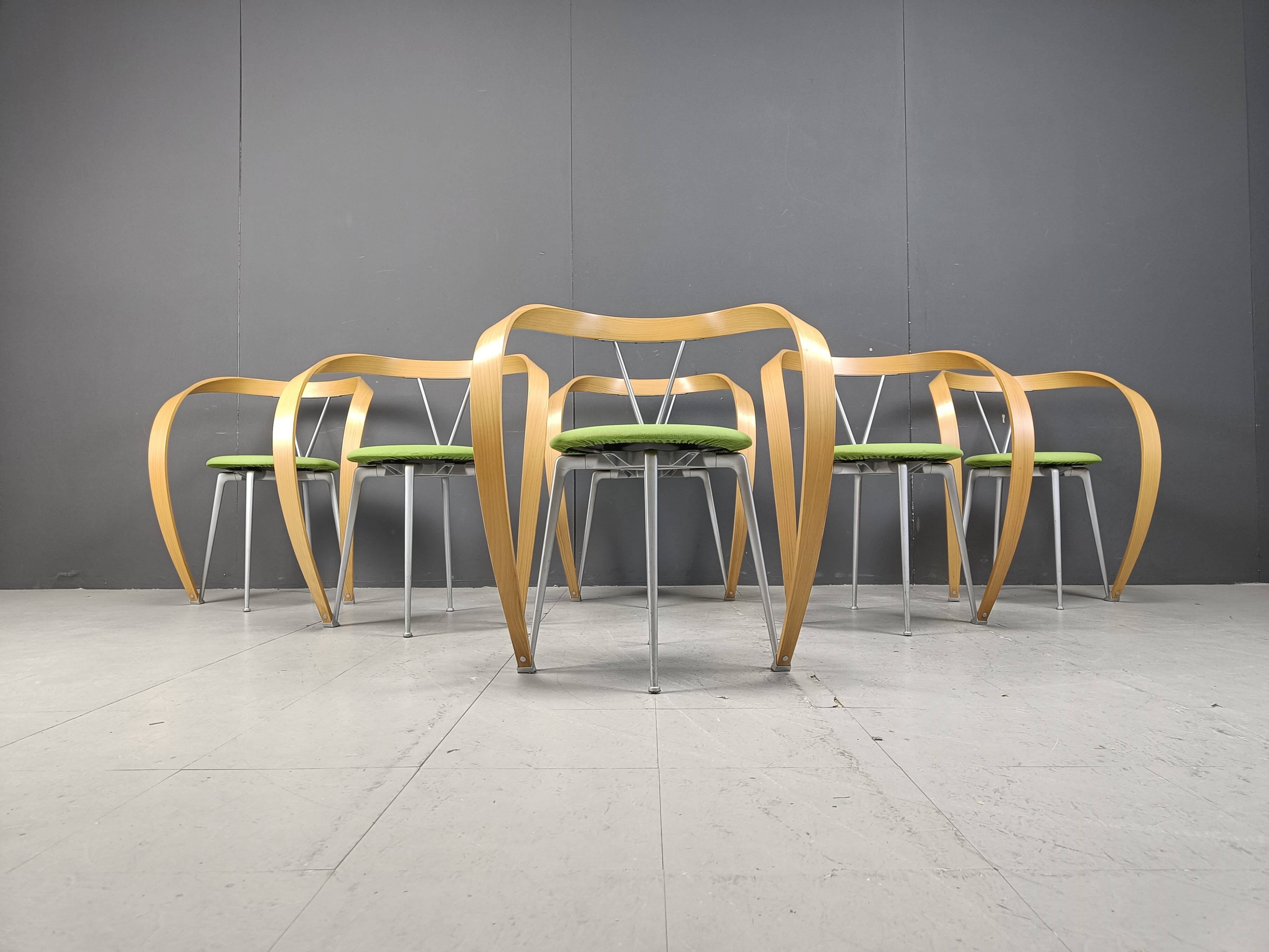 Revers Dining Chairs by Andrea Branzi for Cassina, 1993