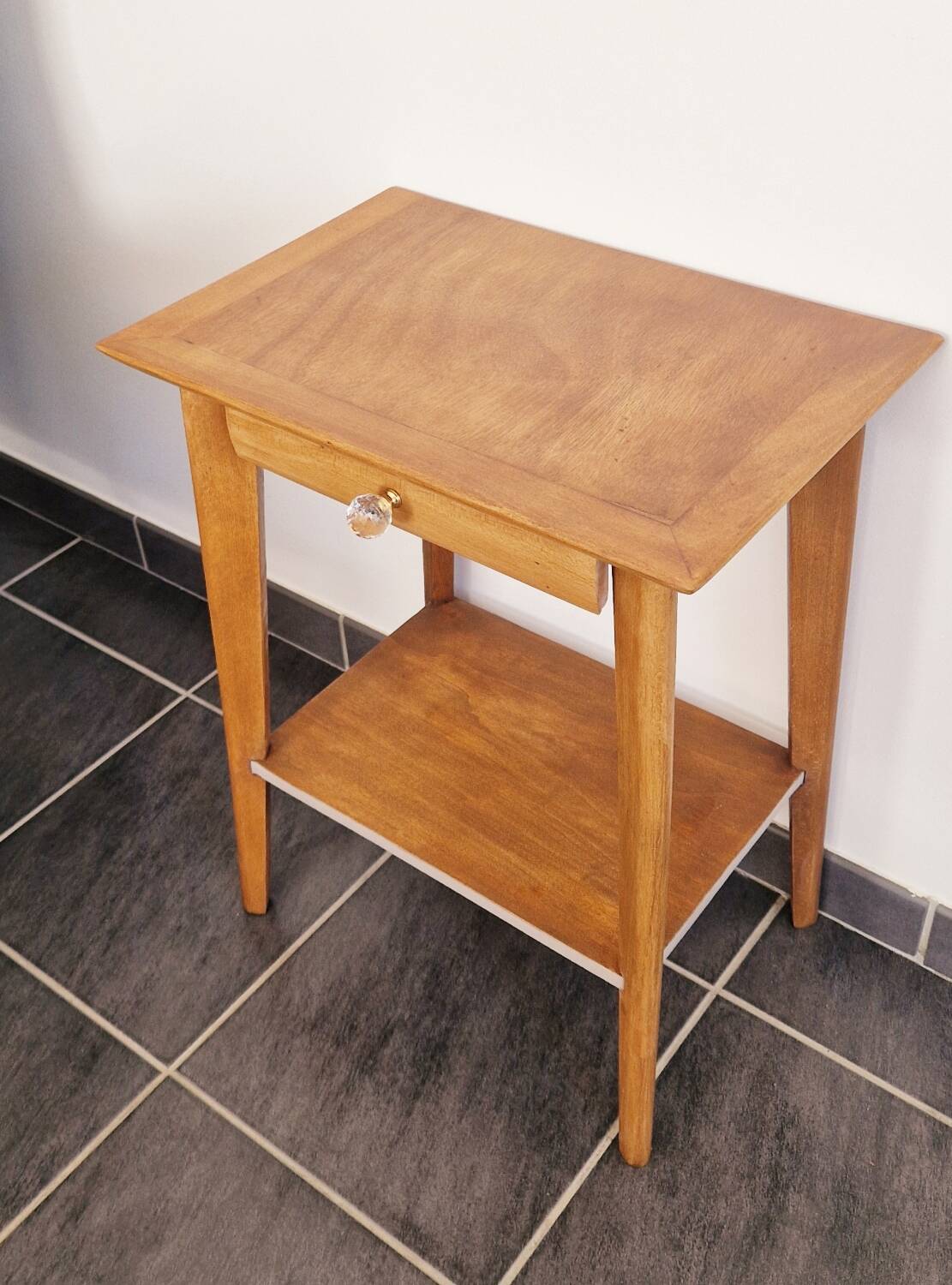1950s side table with compass legs