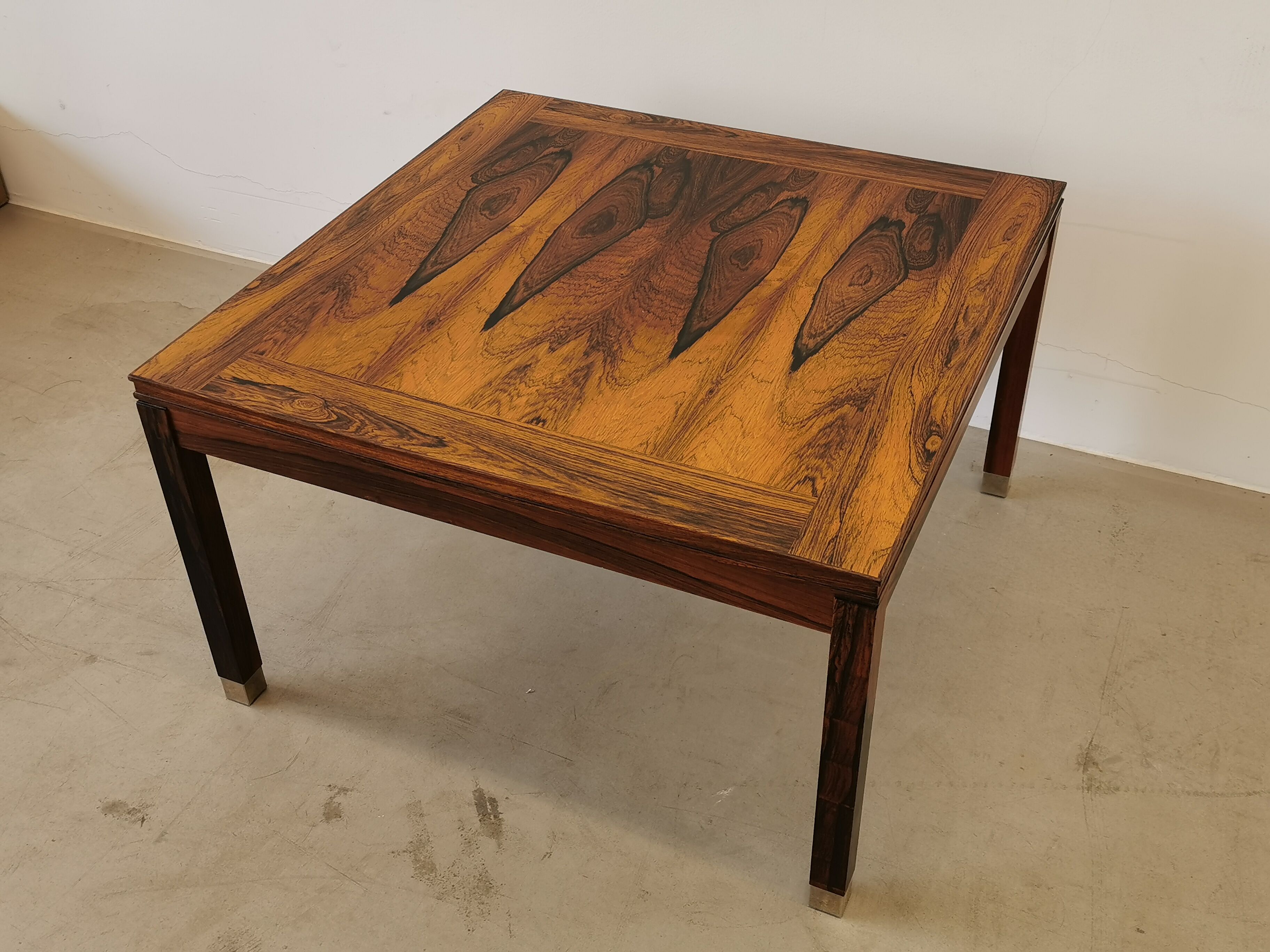 Scandinavian square rosewood coffee table