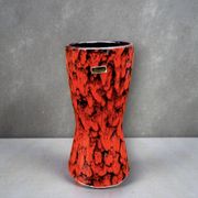 West German Scheurich vase 244/22 “Europ Linie” – red lava ceramic