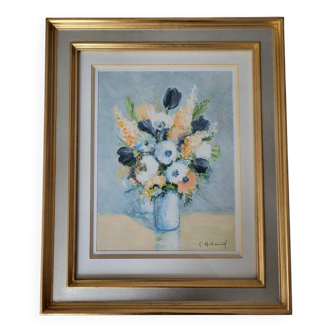 Painting by Gilbert Artaud: bouquet