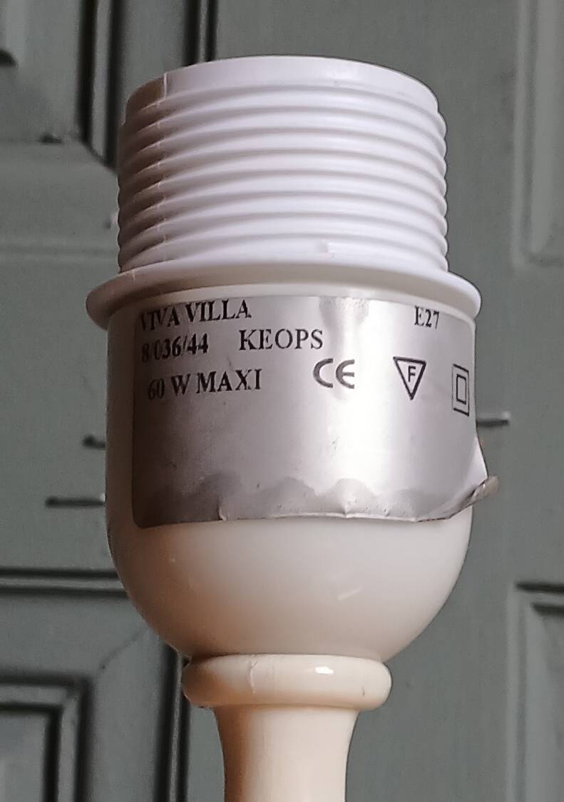 Pied de lampe Italien Viva Villa "Khéops" en céramique, Vers 1980