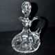 Carafe can liqueur / oil ewer in cut Bohemian crystal H18cm