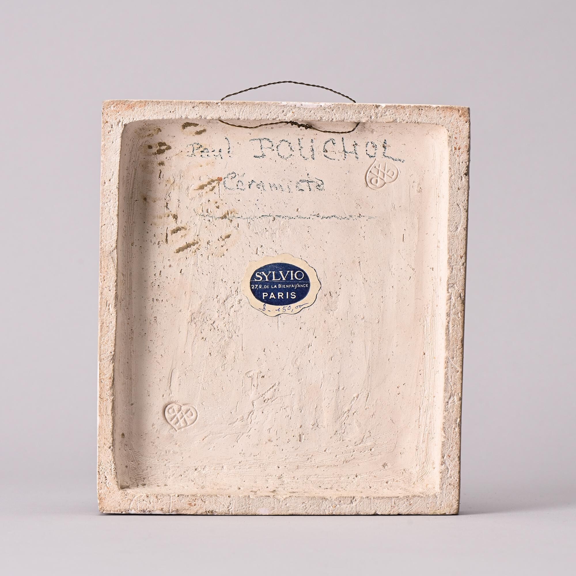 Ceramic plaque by Paul Pouchol, Vallauris, 1950s
