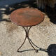 Artisanal wrought iron side table