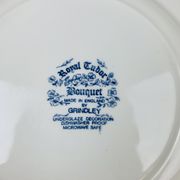 6 English plates blue flowers Royal Tudor Bouquet country style