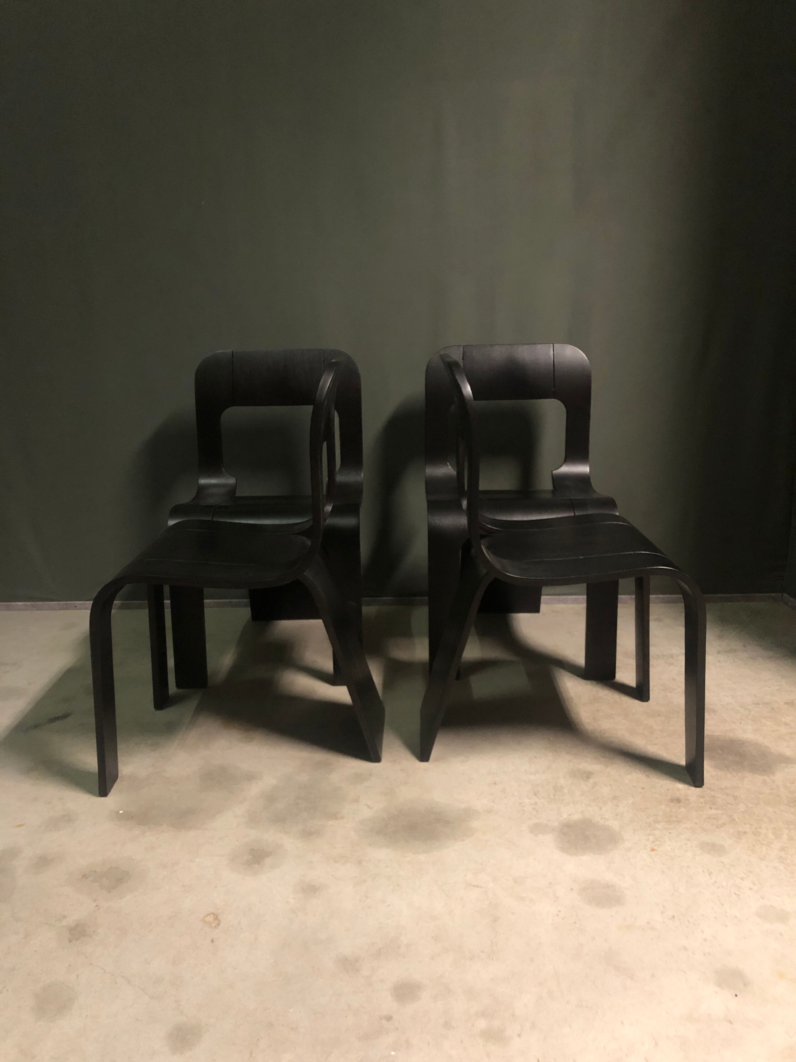 Set de 4 chaises par Gigi Sabadin années 1970
