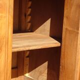 Dressing table with storage, in solid walnut