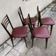 Set of 4 chairs from the 1960s with Scandinavian inspiration.
