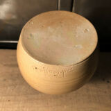 Soliflore vase in ceramic salt sandstone signed JC Courjault 70s