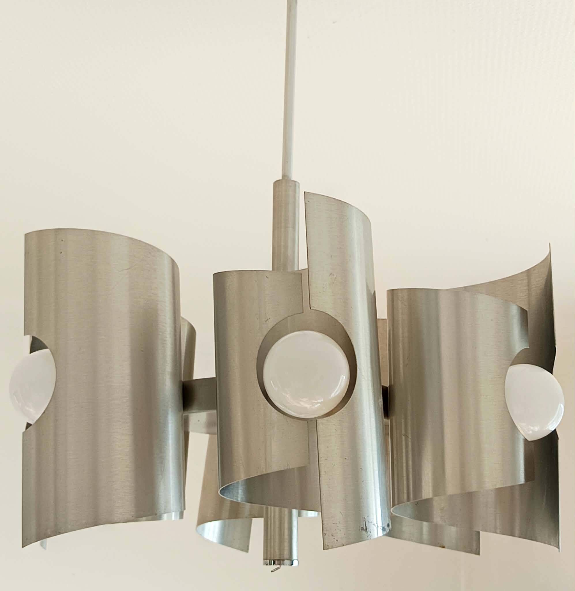 Lustre space age aluminium 1970 Polam Bielsko