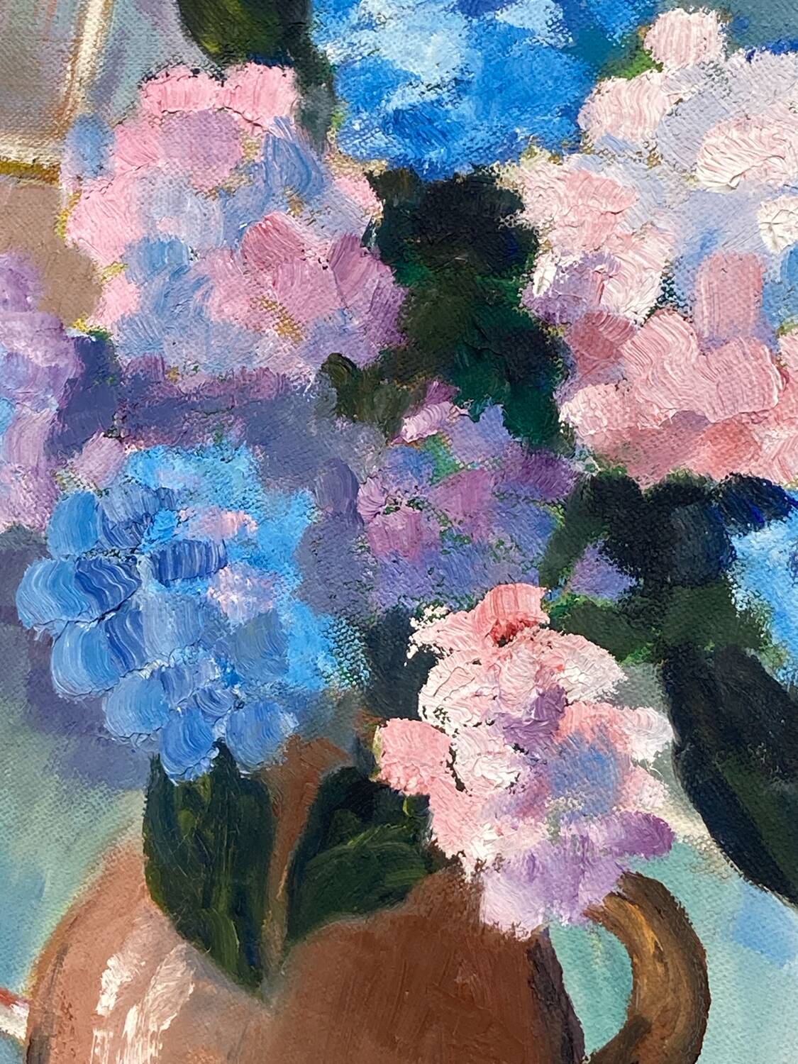 Geranium bouquet painting