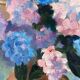 Geranium bouquet painting