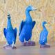 Set of three mid-century turquoise ducks, Chinese porcelain, 1950s