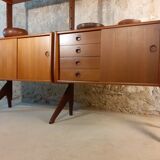 Self-supporting teak shelves ergo, vintage scandinavian 1960s