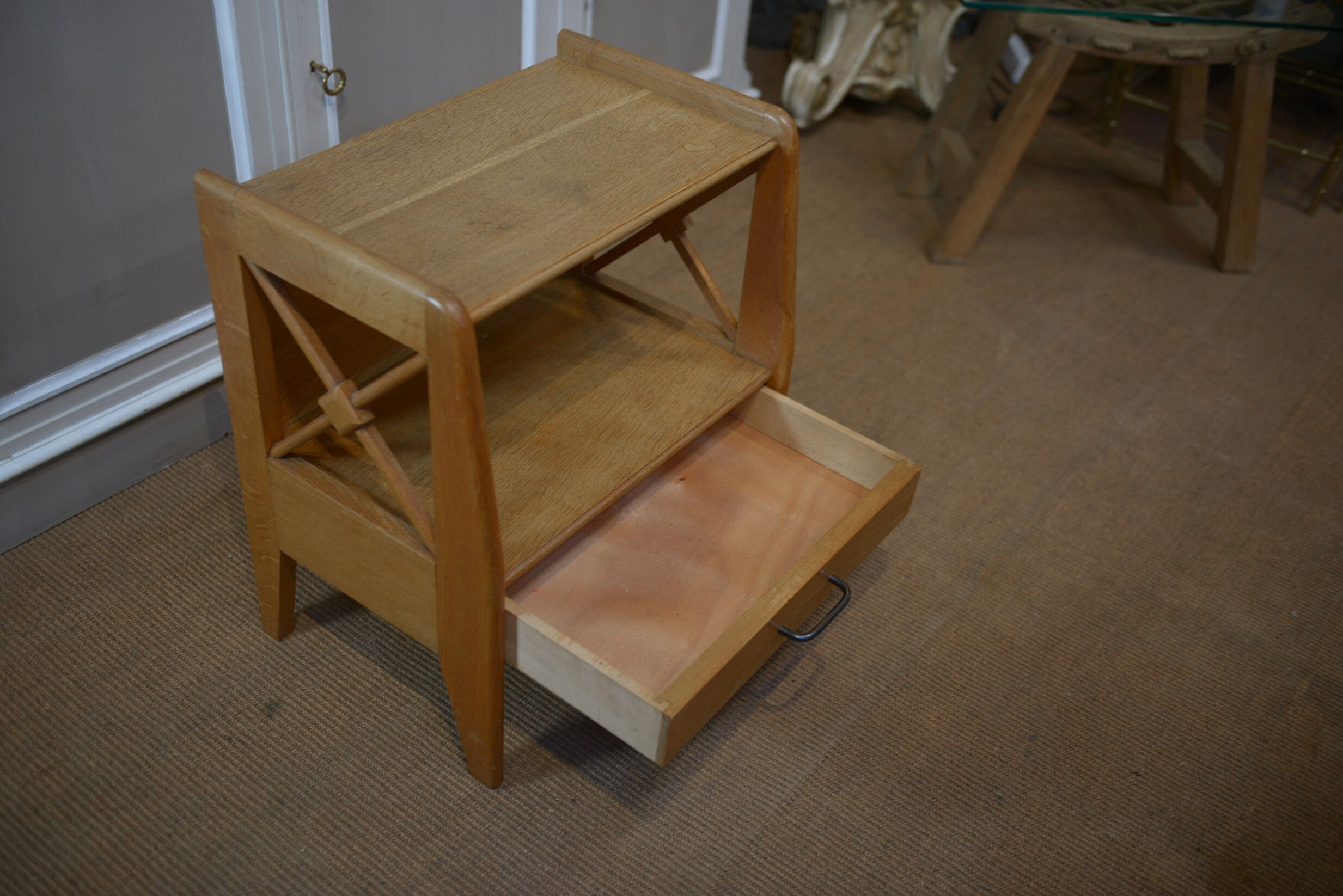 Bedside oak 1950 1 drawer