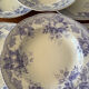 Lot de 6 assiettes creuse Creil & Montereau Bouquets • Faïence ancienn
