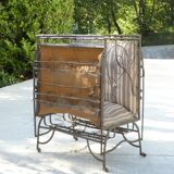 Folding wrought iron bed
