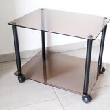 Table basse à roulette en verre trempé erard