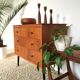 Commode vintage pied compas noir
