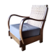 Fauteuil en teck et rotin style colonial