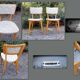 Pair of bistro chairs Luterma Monobloc 50s/60s