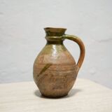 Old glazed terracotta jar