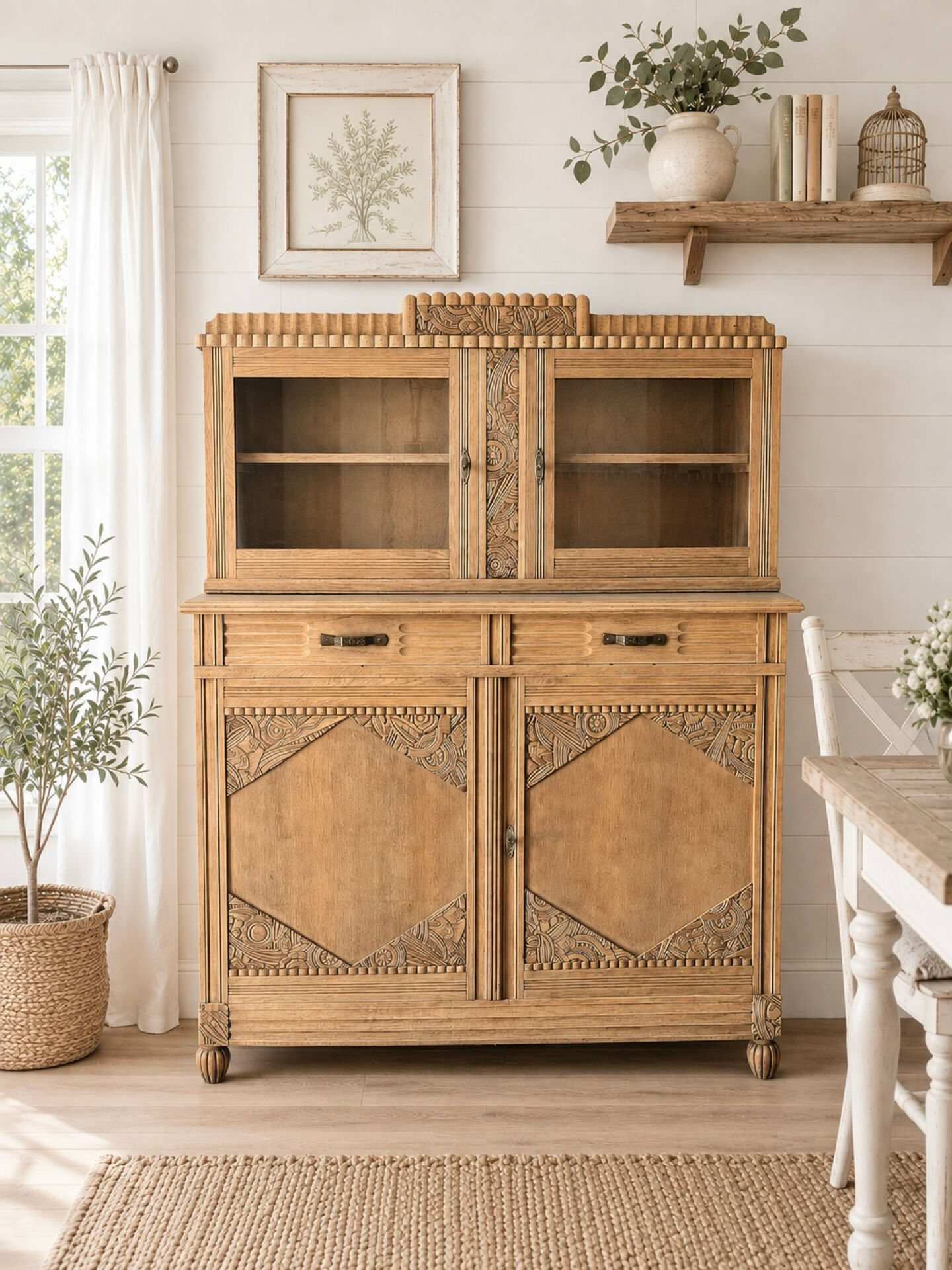 Buffet art déco deux corps 