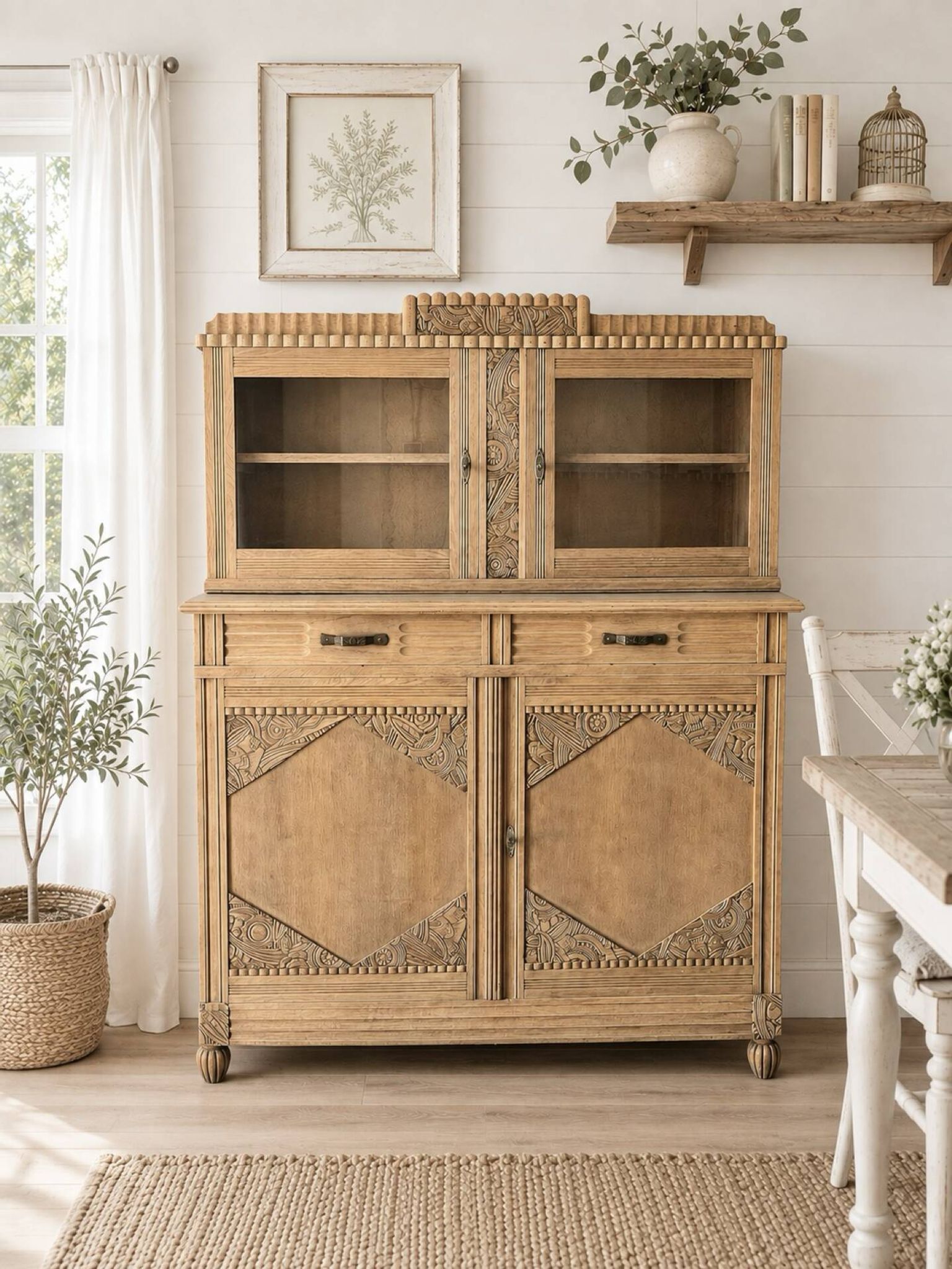 Buffet art déco deux corps 