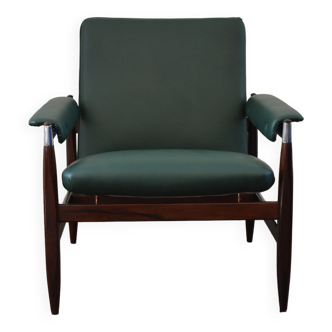 Fauteuil en palissandre & simili cuir modèle 112 par Leolux, années 1960