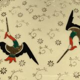 Longwy Chypre cream trivets and bottles