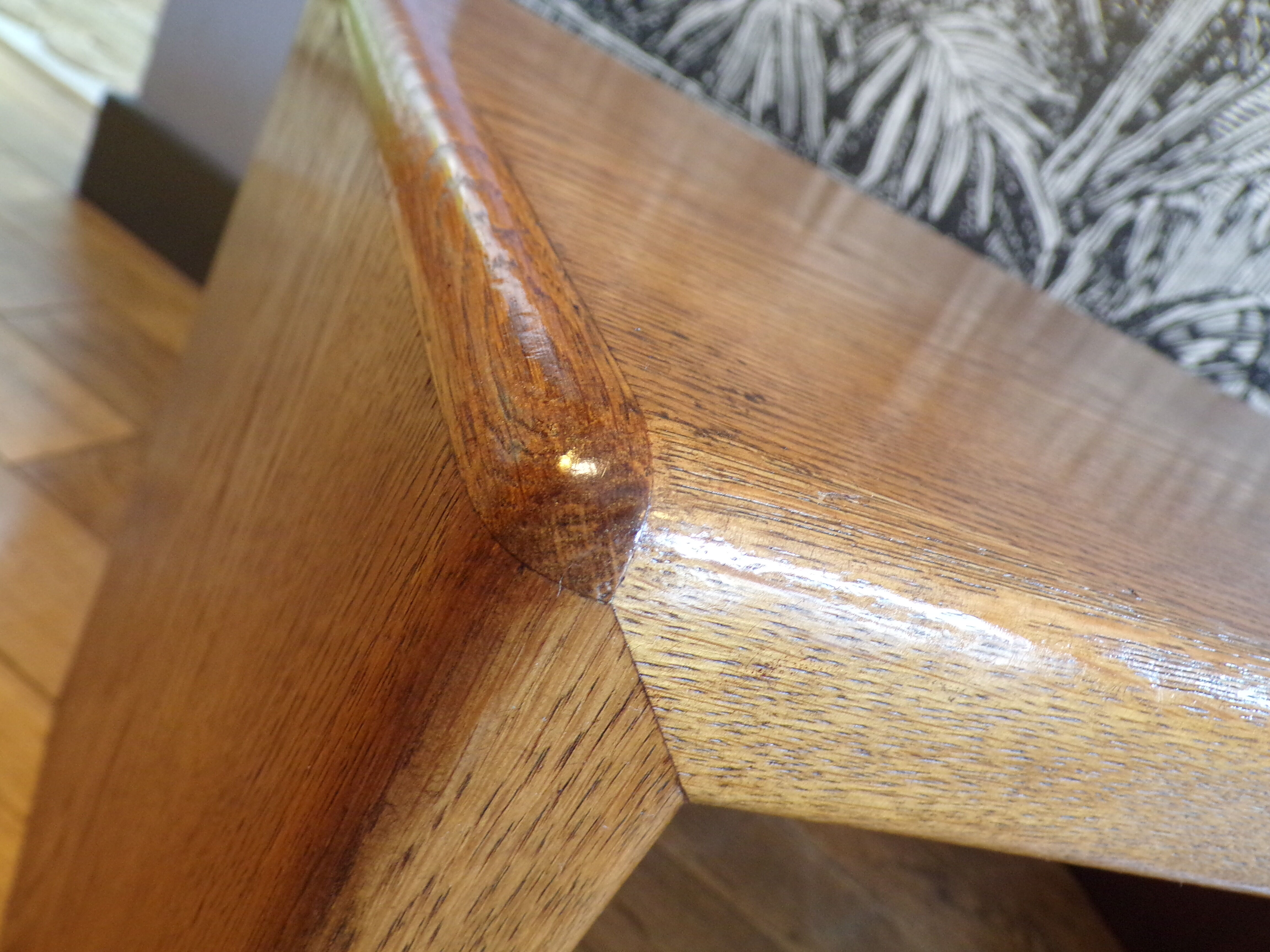 1960 minimalist oak bench