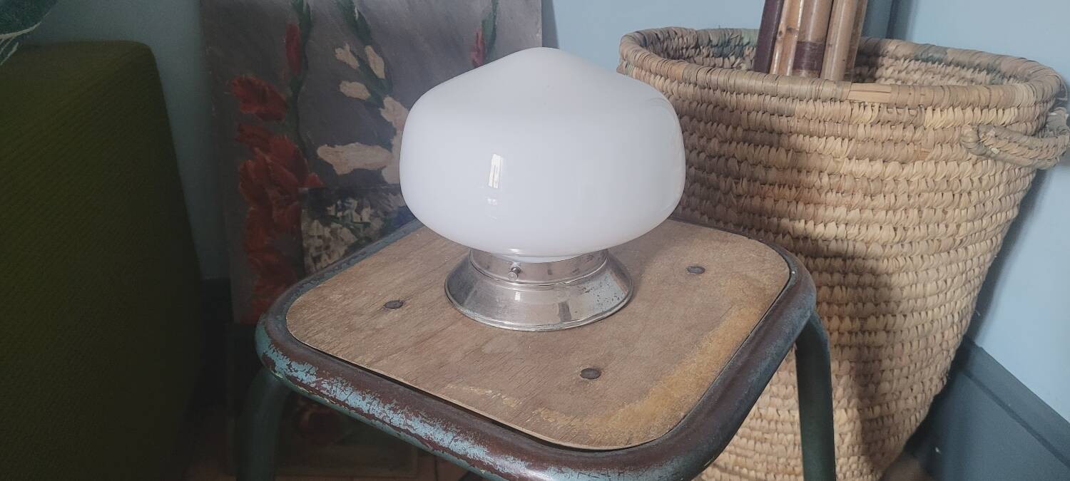 50s opaline table lamp