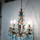 Chandelier with pearl grapevines