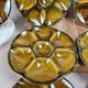 Set of 8 Gien oyster plates, magnificent vintage service.