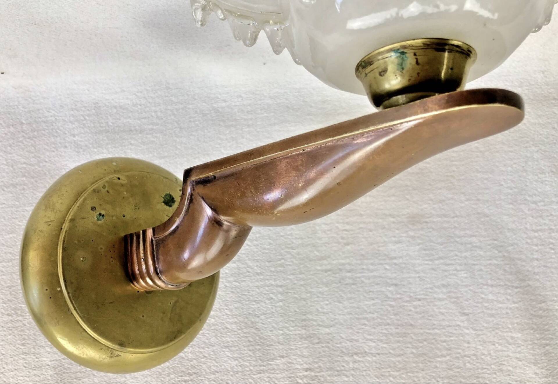 Vintage Streamline Ship bronze Art Deco wall light Ezan